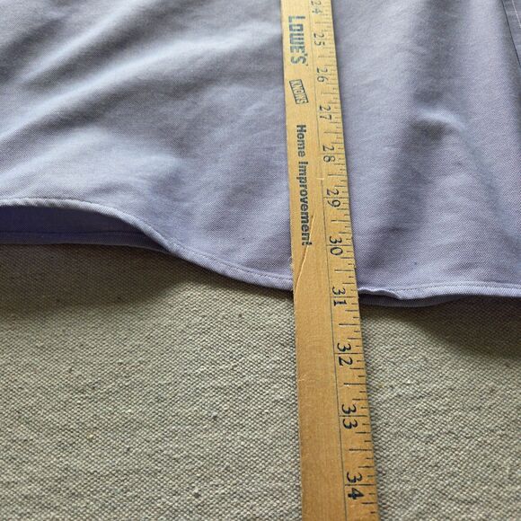 Vtg LL Bean Shirt Mens 17 1/2 35 Blue Button Down Single Needle Long Sleeve - Picture 6 of 11